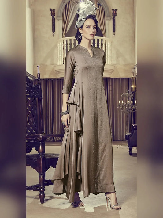 GREY PARTYWEAR GOWN