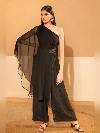 BLACK GOWN PARTY WEAR