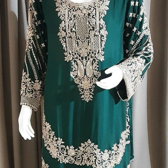 Green Palazzo Suit SQM3144