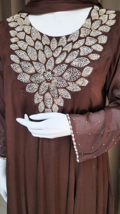 Brown Anarkali OK5063