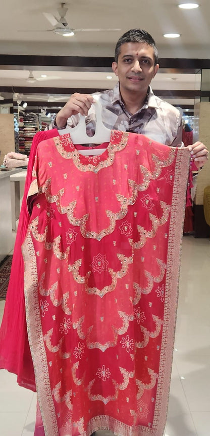 Red Kaftan Suit NFS203