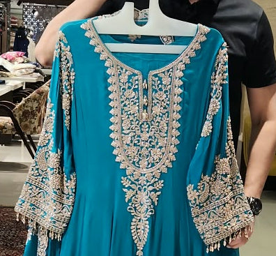 Blue Anarkali GTD15705