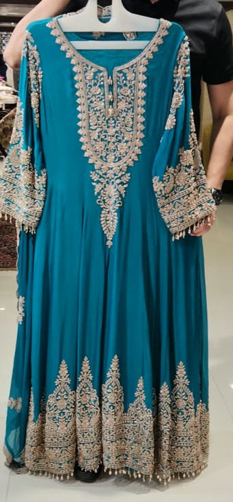 Blue Anarkali GTD15705
