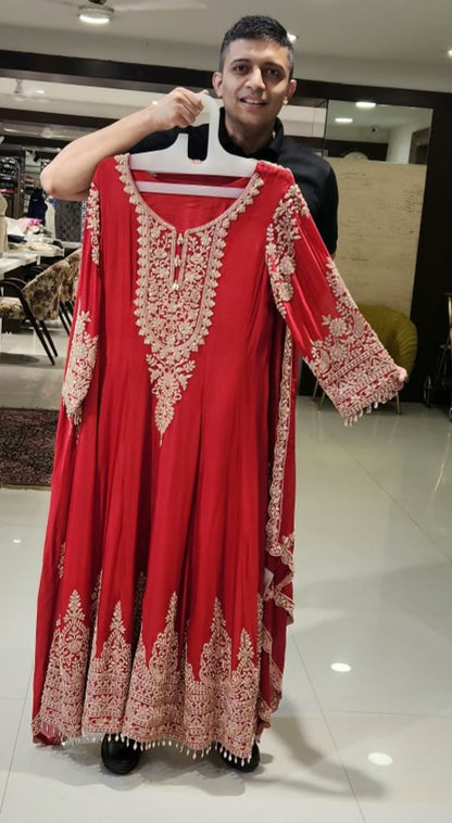 Red Anarkali GTD15705