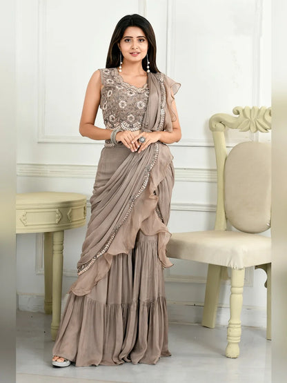 YELLOW SHARARA SUIT