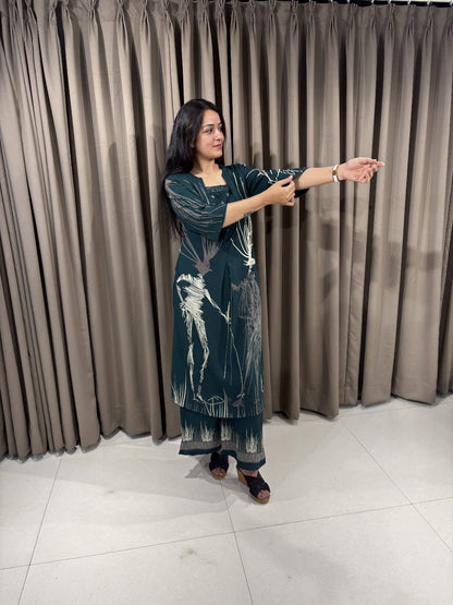 MUSLIN KURTI PANT SET