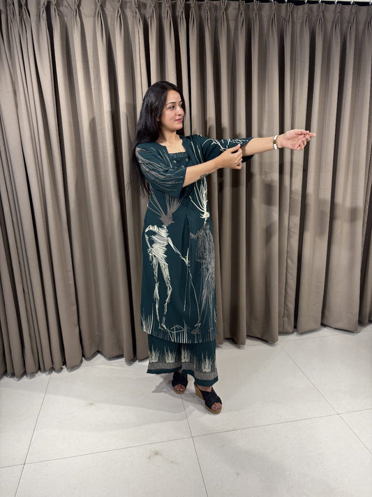 MUSLIN KURTI PANT SET