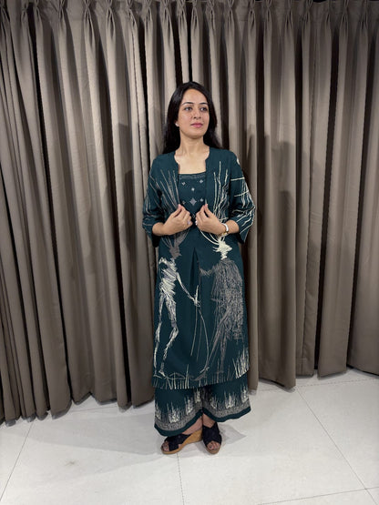 MUSLIN KURTI PANT SET