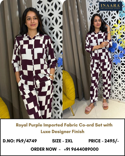 ROYAL PURPLE CO-ORD SET