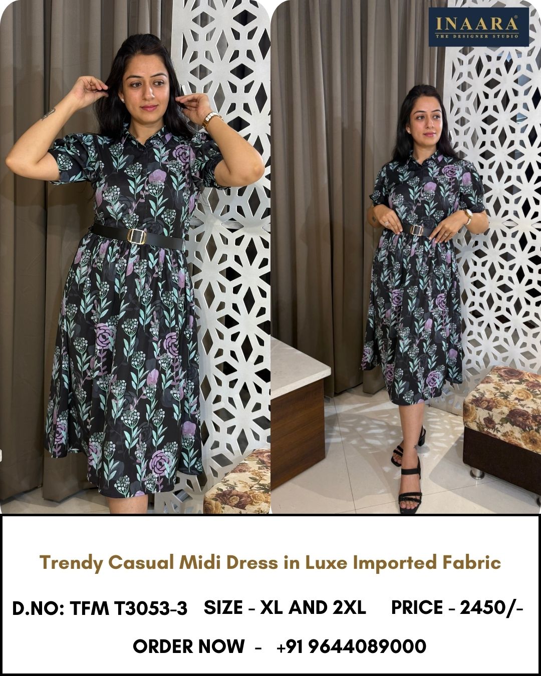 TRENDY CASUAL MIDI DRESS